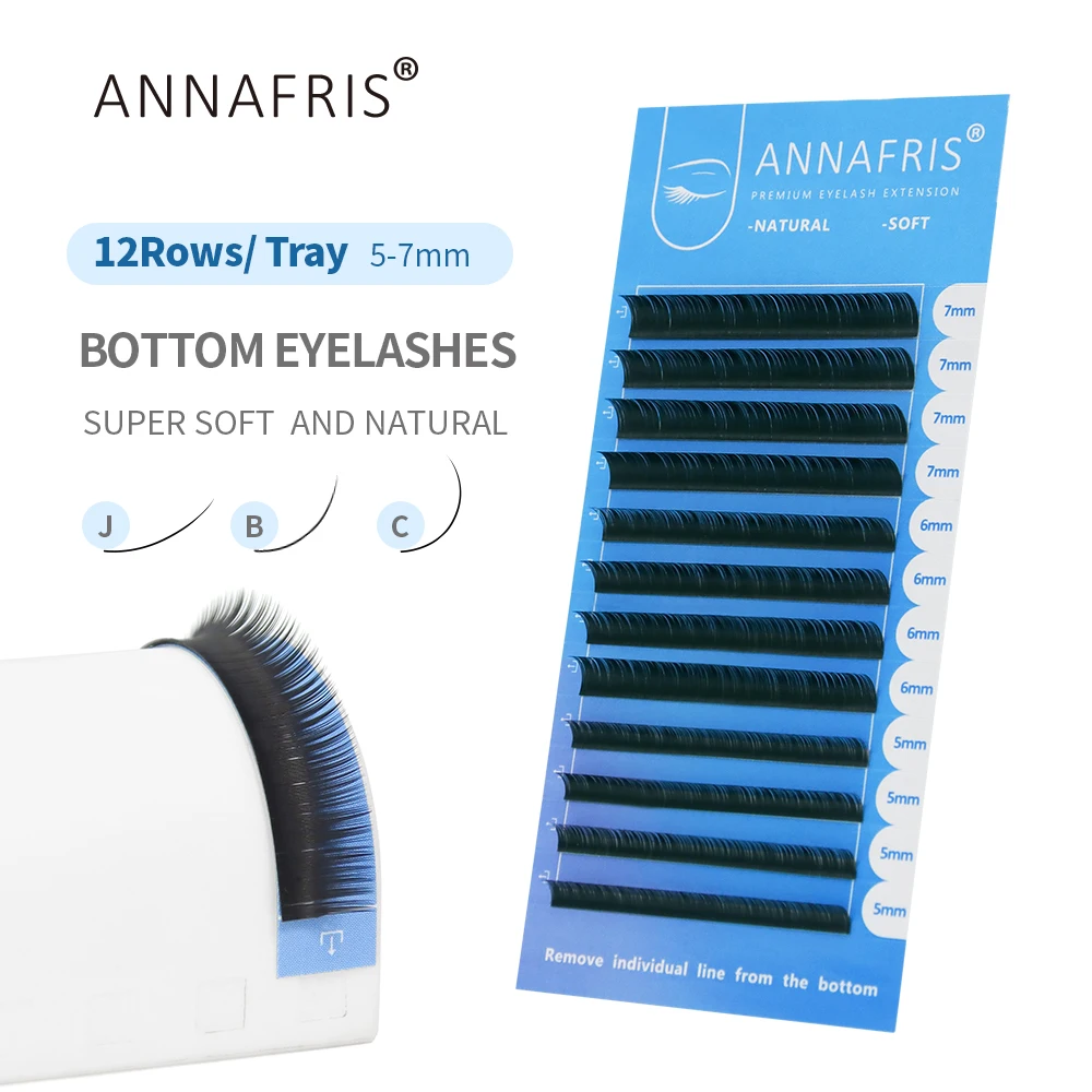 Lash Tray Organizer - ANNAFRIS Lower Lashes 5-7mm Mix Individual