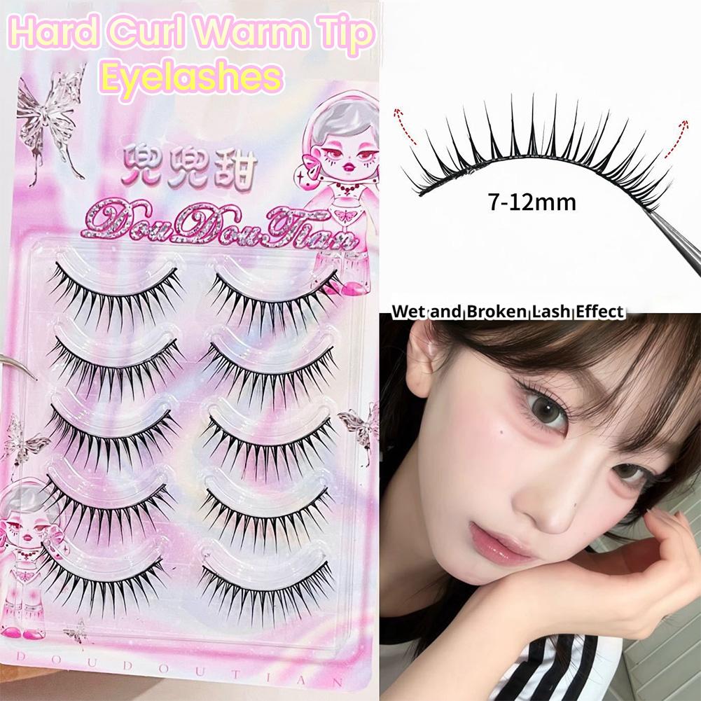 Eyelash Extension Korean - 5 Pairs Korean Manga False Eyelashes