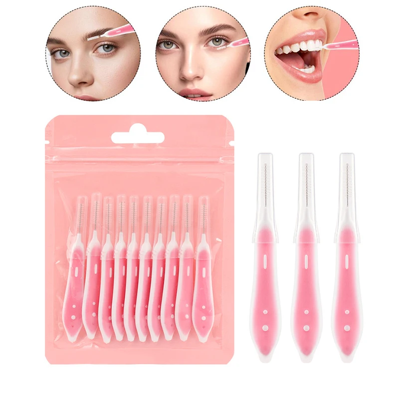 Lashes Eyelash Extension - 10 Pcs Eyebrow Brushes Mini Brow