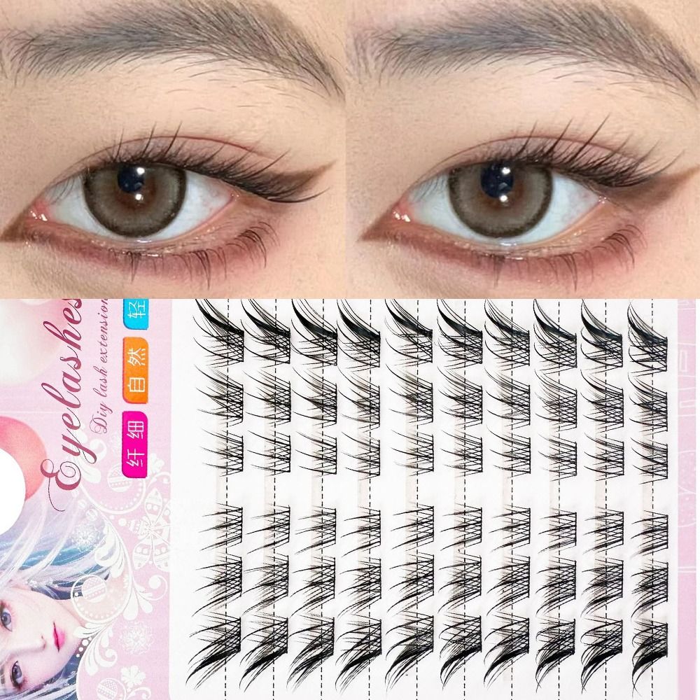 3D Cat Eye Clusters Lashes Nat - Eyelash Extension Cat Eye Wispy ulasan dan harga