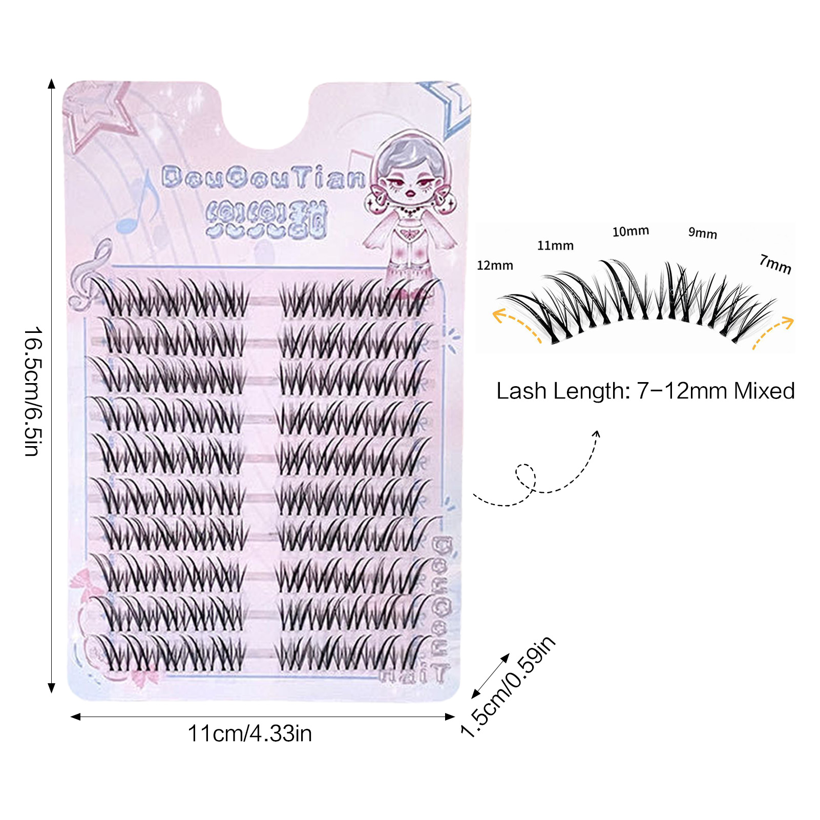 Fox-style False Eyelashes 7-12 - Lashes Eyelash Extension ulasan dan harga