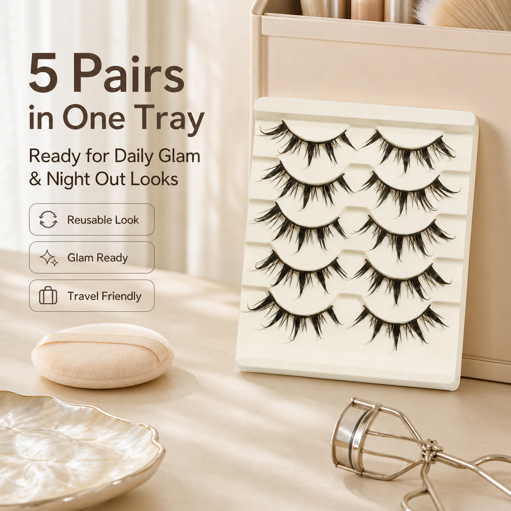 Cosplay Fake Eyelashes 5Pcs Li - Eyelash Extension Japanese Style ulasan dan harga