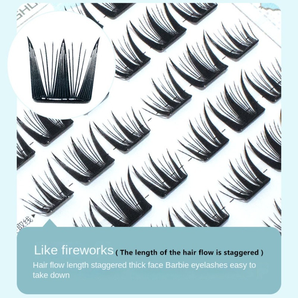 Fashion Fluffy No-Glue False E - Eyelash Extension For Men ulasan dan harga