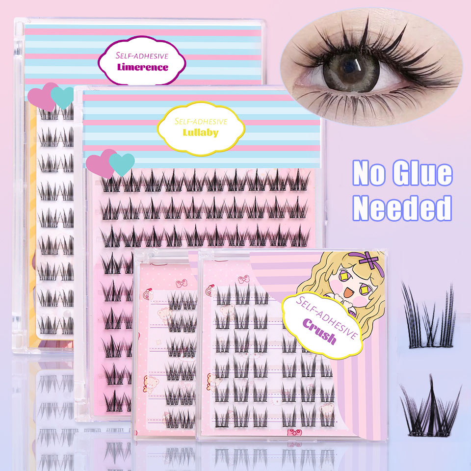 Self Adhesive DIY Lashes No Gl - Eyelash Extension Korean ulasan dan harga