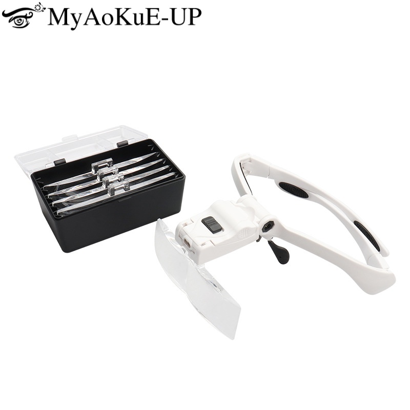 5 Lens Adjustable Magnifier Ey - Eyelash Extension With Glasses ulasan dan harga