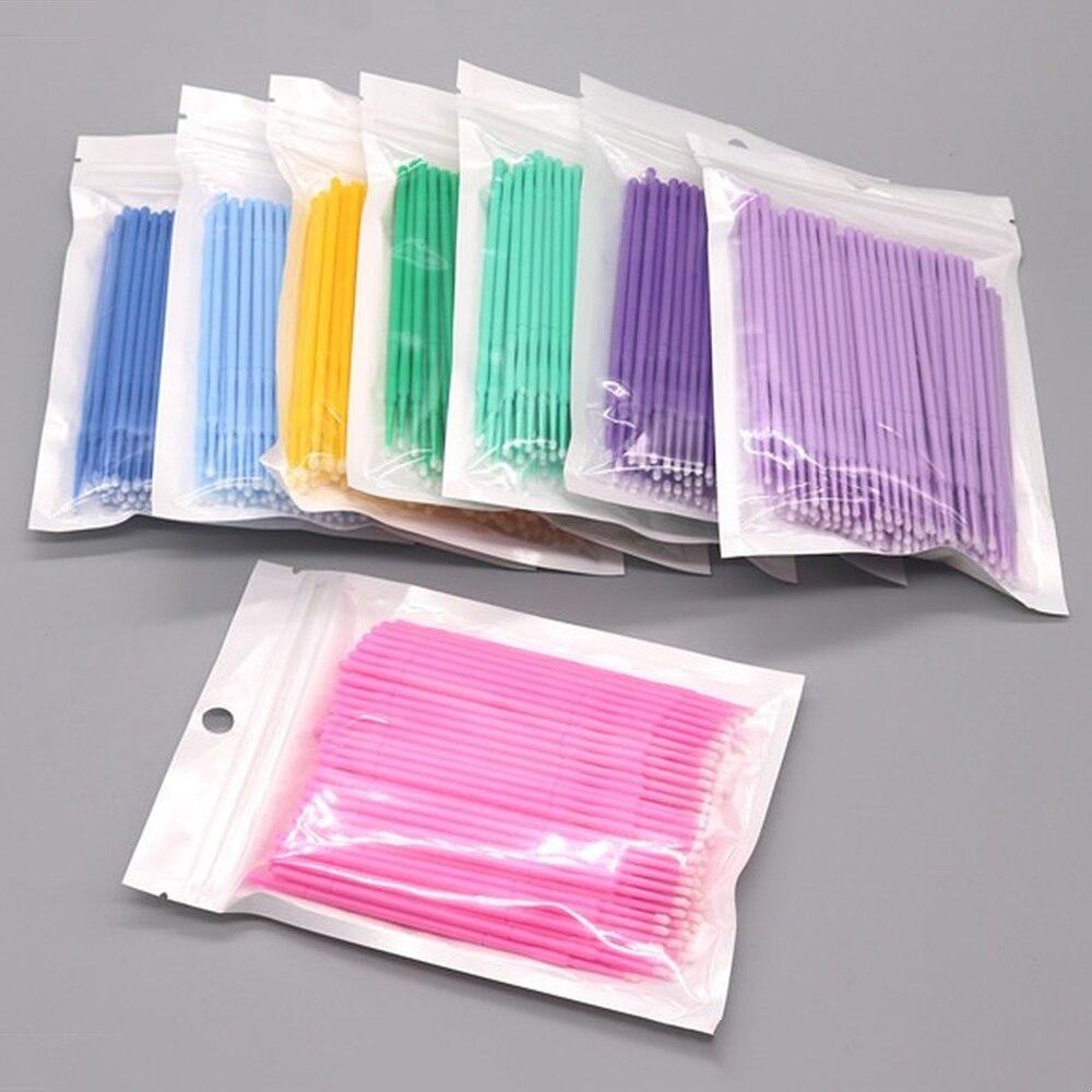 100pcs/lot Micro Brushes Make  - Eyelash Extension Uv Glue ulasan dan harga