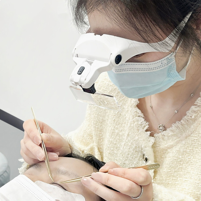 5 Lens Adjustable Magnifier Ey - Eyelash Extension With Glasses ulasan dan harga