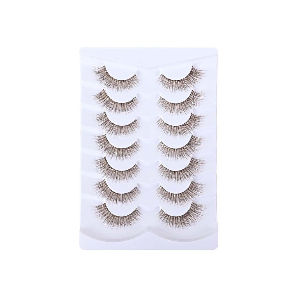 7 Pairs Simulation Eye Eyelash - Eyelash Extension Cat Eye Wispy ulasan dan harga