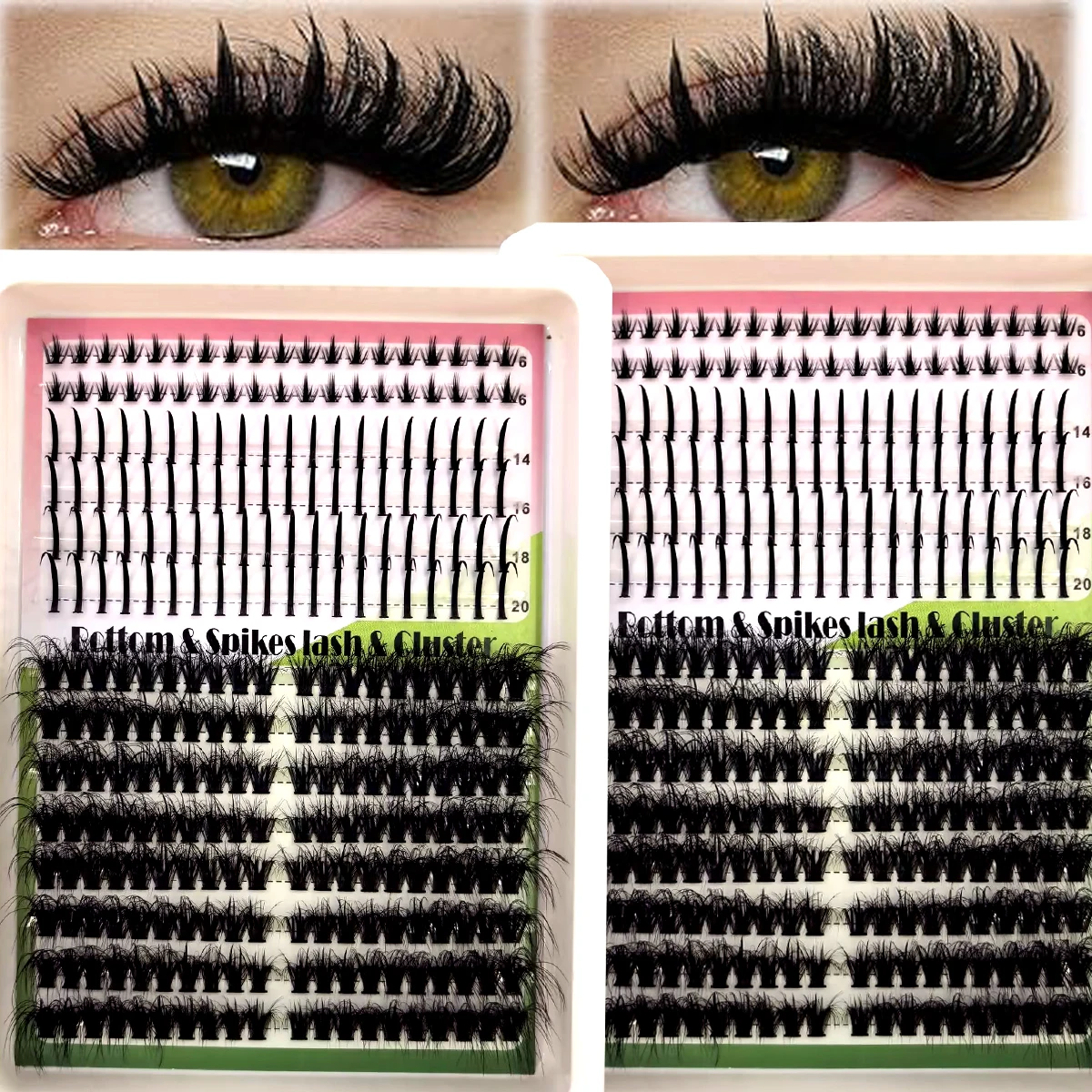 AMSDCN Spikes14Rows DIY Cluste - Eyelash Extension Full Set ulasan dan harga