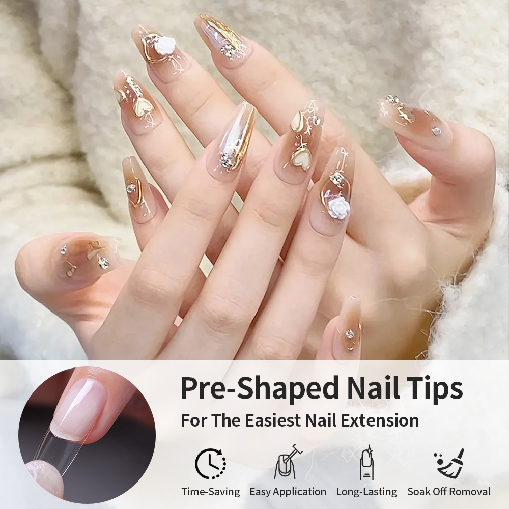 Nail Tips Extensions Short Pre - Eyelash Extension Full Set ulasan dan harga