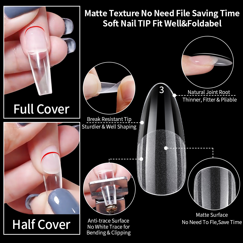 Nail Tips Extensions Short Pre - Eyelash Extension Full Set ulasan dan harga