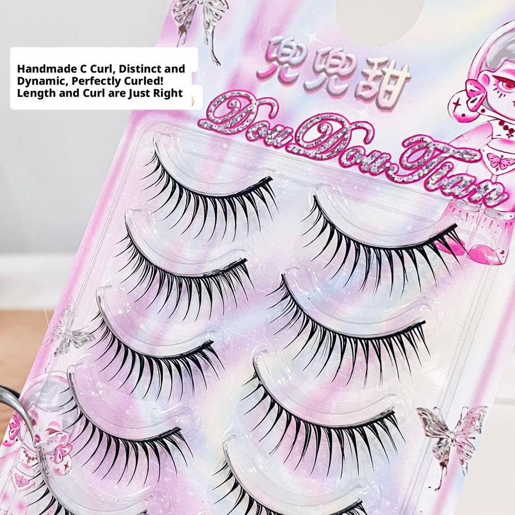 5 Pairs Korean Manga False Eye - Eyelash Extension Korean ulasan dan harga