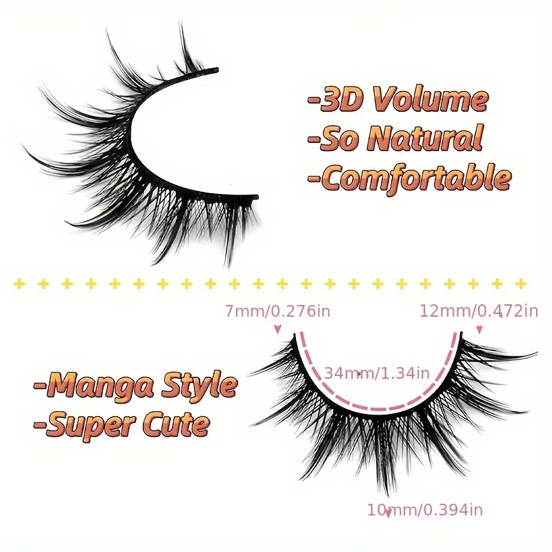 5 Pairs Manga Anime False Eyel - Eyelash Extension Japanese Style ulasan dan harga