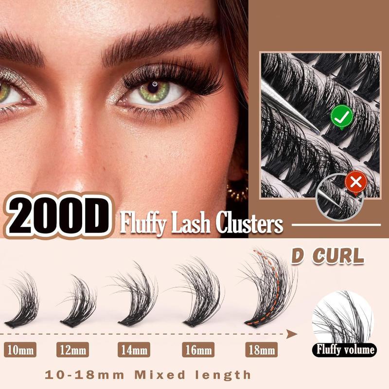 New Fluffy Thick Lash Clusters - Lashes Eyelash Extension ulasan dan harga