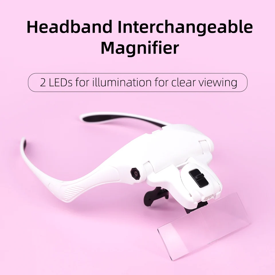 5 Lens Adjustable Loupe Headba - Eyelash Extension With Glasses ulasan dan harga