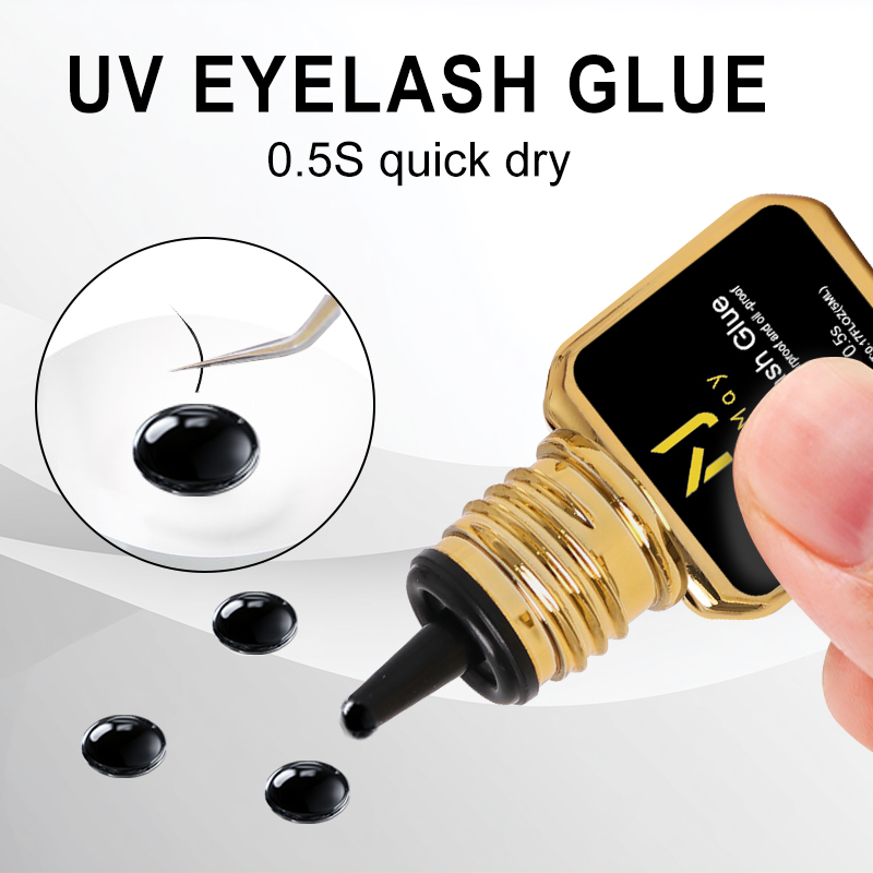 JOMAY Black UV Lash Glue 0.5S  - Eyelash Extension Uv Glue ulasan dan harga