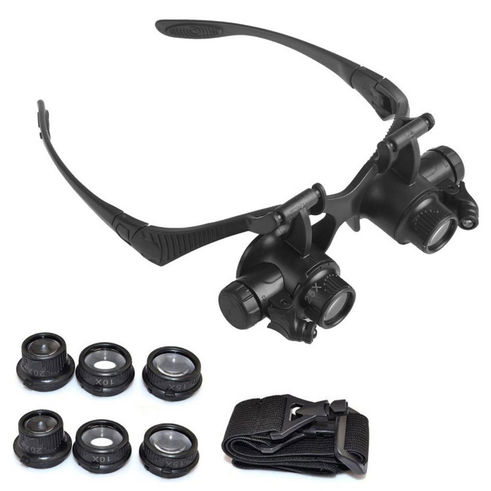 LED Light Eye Magnifying Glass - Eyelash Extension With Glasses ulasan dan harga