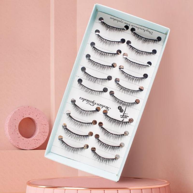 10 Pairs Natural Long Wispy Ca - Eyelash Extension Cat Eye Wispy ulasan dan harga
